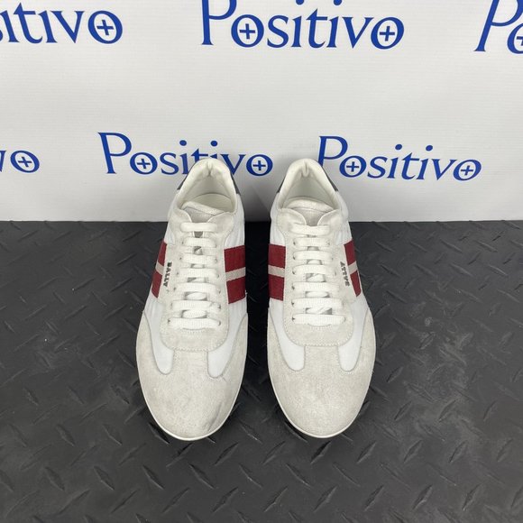 Bally Haldin White Suede Low Top Sneakers US 6 w/ Defect - Picture 3 of 10